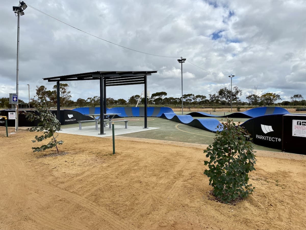 pump track at the mukinbudin recreation grounds